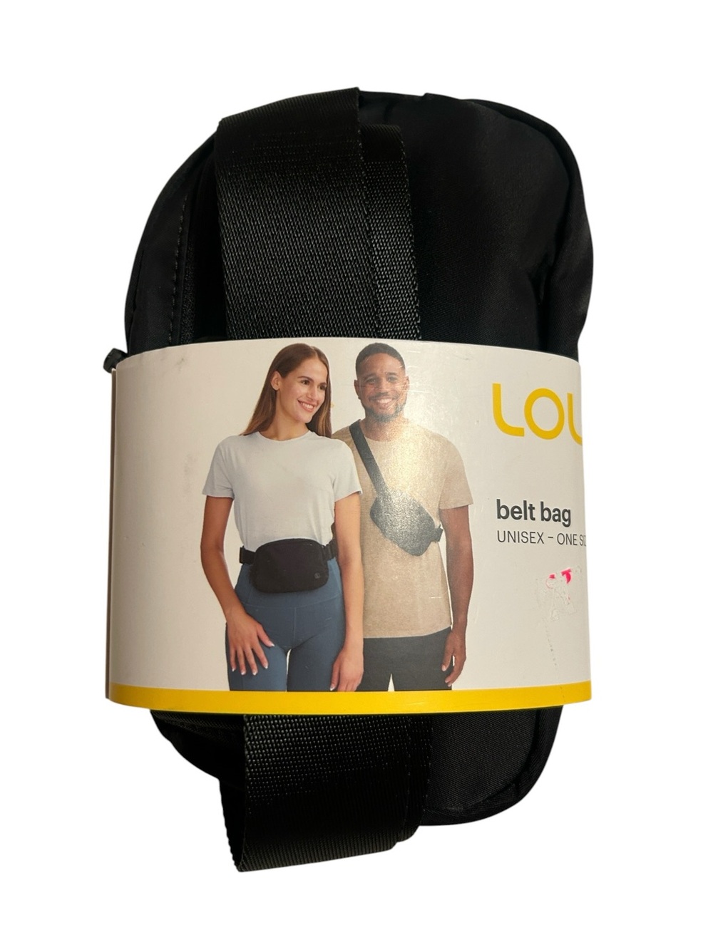 Lole New black unisex blet bag travel storage utility hiking outdoor minimalist